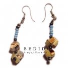 Dangling Everlasting Luhuanus W/ 2-3mm Coco Pokalet. Beads Shell Earrings