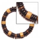 Elastic Wood And Coco Bracelets