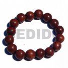 Unisex Native Bracelets Hard Wood Bayong Round Wooden Beads 10mm