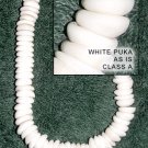 White Puka Shell Necklace - 18 inches length necklace. You may also request for a longer size.  This