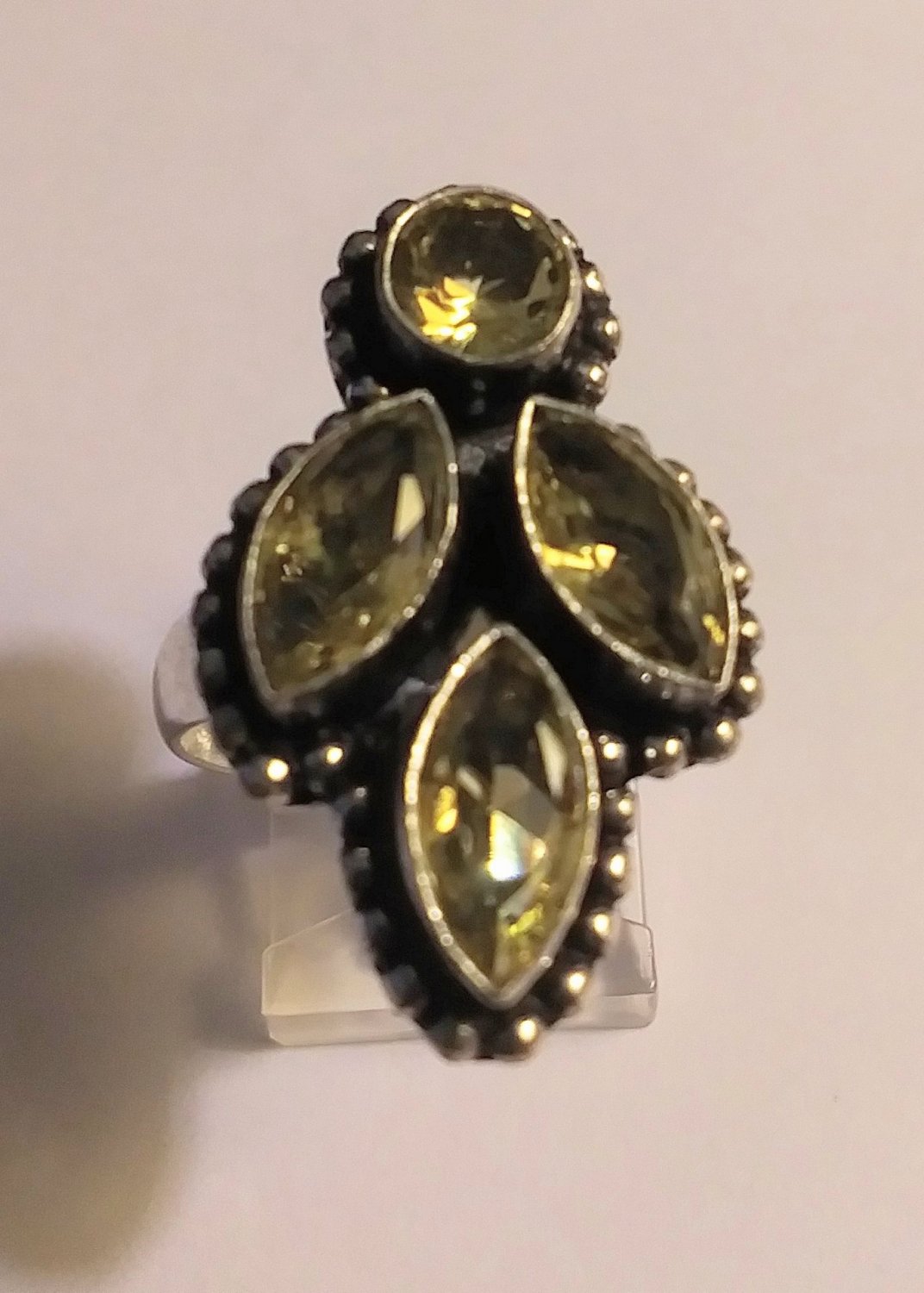 Stunning 925 Sterling Silver Citrine Ring