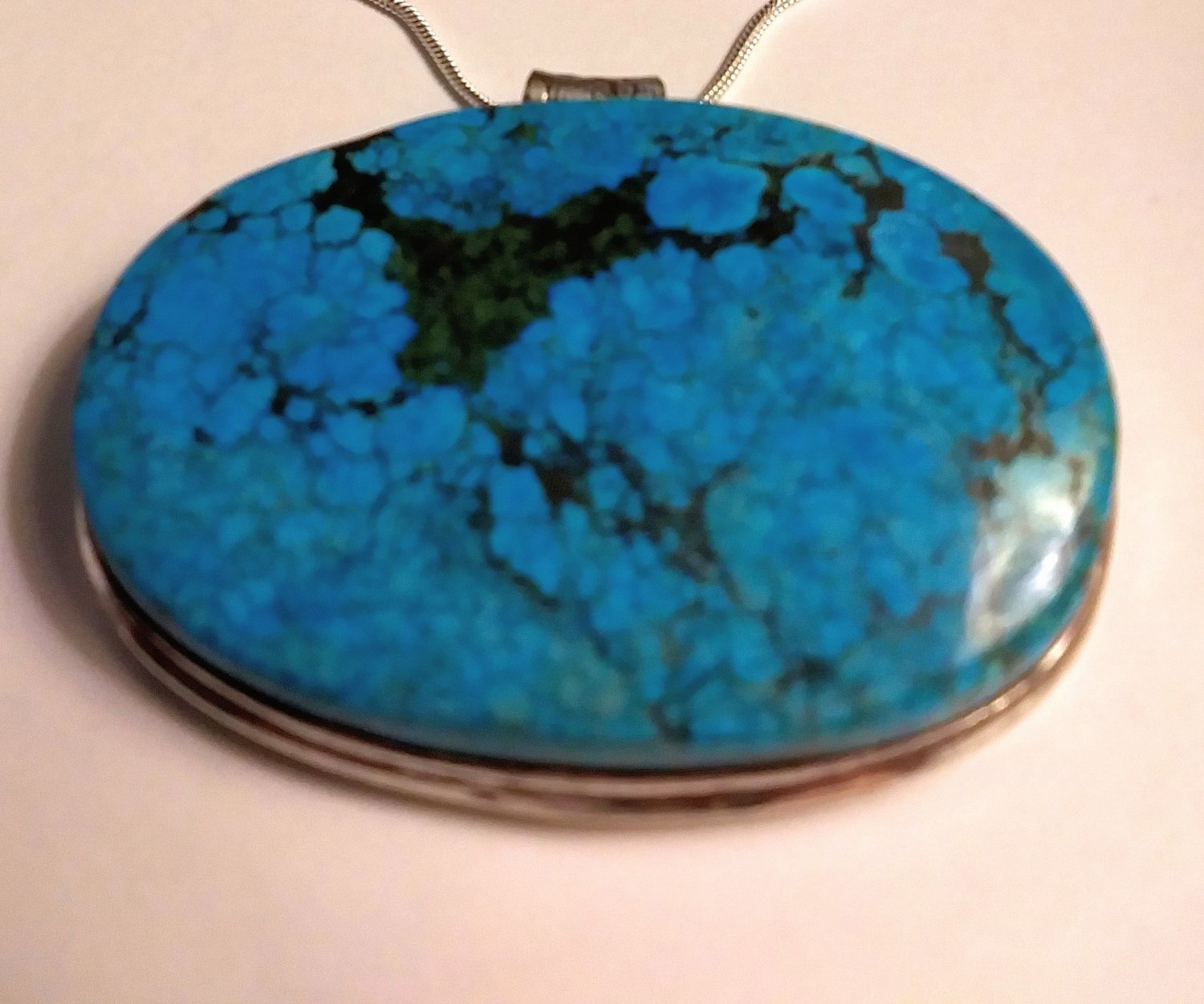 Stunning 925 Sterling Silver Turquoise Necklace