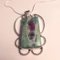 Stunning 925 Sterling Silver Ruby Fuchsite Necklace