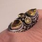 Unique 925 Sterling Silver Citrine Ring