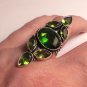 Unique 925 Sterling Silver Peridot Ring