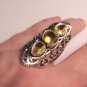 Unique 925 Sterling Silver Citrine Ring