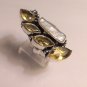 Stunning 925 Sterling Silver Citrine Biwa Pearl Ring