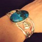 Stunning 925 Sterling Silver Turquoise Cuff Bracelet