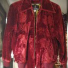 L@@K-MENS VINTAGE RED VELVET/ FUR LINNING JACKET MED-LG