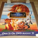 THE LION KING 2-SIMBA'S PRIDE-HUGE 4 X 6 FT POSTER