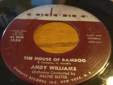 ANDY WILLIAMS-LISTEN-THE HOUSE OF BAMBO-HAWAIIAN WEDDIN
