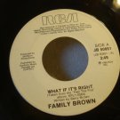 FAMILY BROWN-LISTEN ♫ WHAT IF IT'S RIGHT/ 1985