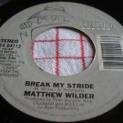 MATTHEW WILDER-BREAK MY STRIDE-LISTEN VG+++