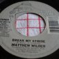 MATTHEW WILDER-BREAK MY STRIDE-LISTEN VG+++