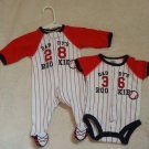Newborn 2-pc Baseball Sleeper Set