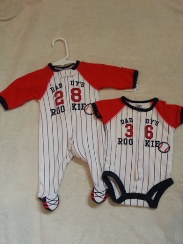 Newborn 2-pc Baseball Sleeper Set
