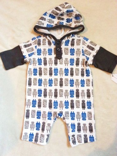 Boy Sz Newborn Dwell Studios Robotic Playsuit