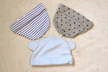 Boy Newborn NWT 3-pc Cap set
