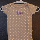 Girl Sz 3m Carters Polkadot Onesie Top with Flowers