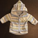 Boy Sz Newborn Carters Jacket Zip Up With Hood & Front Pockets