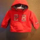 Boy Sz 9m Carters Red Sweater with Hoodie and One Front Pocket