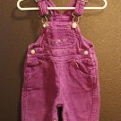 Girl Sz 6/9m Purple Corduroy Overall