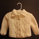 Girl Sz 24m Handmade Knitted Sweater with Kitty Cat Buttons