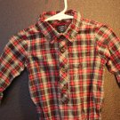 Boy Sz 6/12m GAP Plaid Dress Collar Onesie Top Long Sleeve