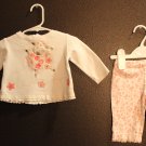 Girl Sz 3/6m Legends 2-pc Outfit Top & Bottom Set