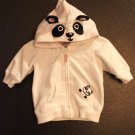 Girl Sz 3m Carters Short Sleeve Zip Up Jacket Panda Bear