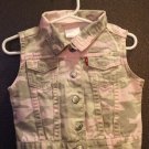 Girl Sz 18m Levi Camouflage Jean Vest Outerwear