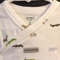 Boy Sz 3m Carters Long Sleeve Onesie & Matching Cap Set with Alligator, Elephant and Giraffe Print