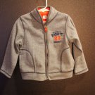Boy Sz 3T Carters Grey Fleece Long Sleeve Zip Up Sweater