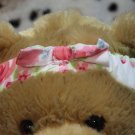 Girl Sz 0/24m Headband Soft Elastic and White with Pink Flowers
