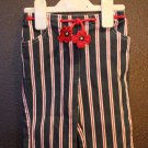 Girl Sz 12/18m Gymboree Pant Striped with Flower Belt