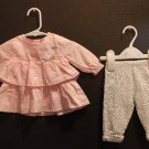 Girl Sz 3m 2-pc Carters Collection Leopard Pant & Ruffle Top