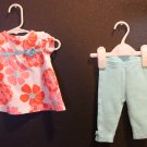 Girl Sz 0/3m Child of Mine by Carters 2-pc Matching Top & Pant Set
