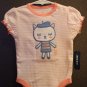 Girl Sz 6/12m NWT Old Navy Onesie Short Sleeve Pink Paris