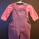 Girl Sz 9m Lullaby Club & Oshkosh 2-Pc Set Overall & Long Sleeve Onesie Collection