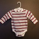 Boy Sz 12/18m GAP Long Sleeve Striped Onesie All Seasons