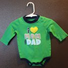 Boy Sz 6m Circo Long Sleeve "I Love Mom & Dad" Onesie Top
