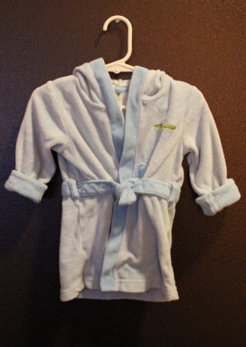 Boy Sz 0/9m Sprockets Bath Robe with Alligator in Blue