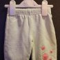Girl Sz 3/6 Pant Light Green with Embroidered Flowers