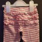 Girl Sz 3/6m old Navy Striped Pants with Ruffle Bottoms in back