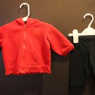 Baby Girl Sz 6/9m 2-pc Sweater Hoodie Jacket & Tight Set