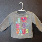 Girl Sz 12m "I Love Snow Days" Winter/Fall Sweater