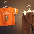 Boy Sz 3/6m 2-pc Gymboree & Carters Set Short Sleeve Top & Bottom Pant