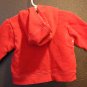 Boy Sz 3/6m GAP Red Jacket Hood Zip Up & Front Pockets All Season