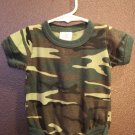 Boy Sz 3/6 NWOT Rothco Camouflage Military BDU Onesie Short Sleeve Top