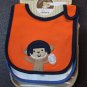 NWT 3-Pack Bibs by Child of Mine Foot Theme Boy